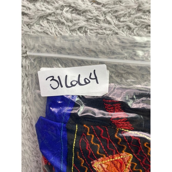 Chicos Design Shirt Womens 1XL Embroidered AOP Jacket Wearable Art Streetwear - Picture 7 of 7